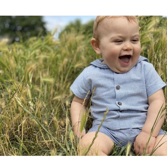 Me + Henry Sailor Shortie Boy Romper Size 6/12 month - Picture 2 of 6